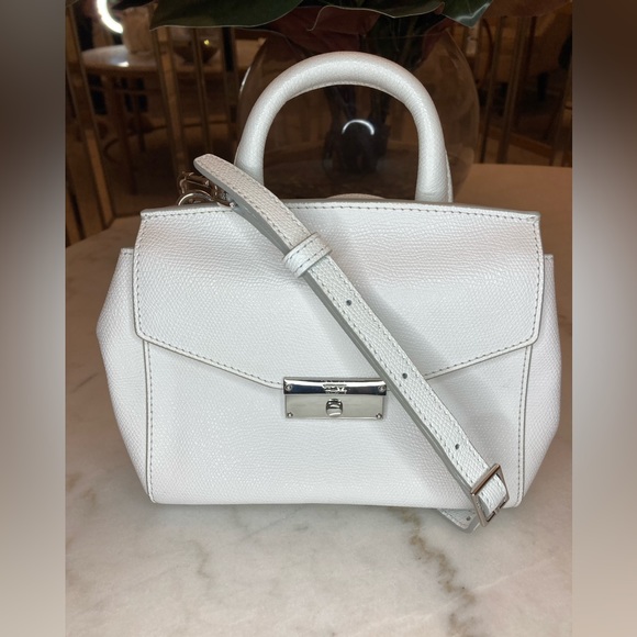 Tumi Leather Top Handle Crossbody Bag in White - Picture 6 of 13
